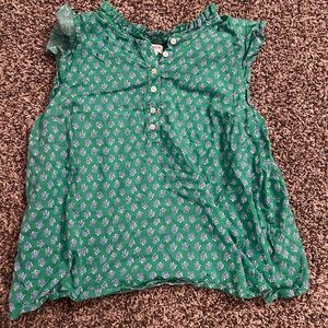 J.Crew Ladies flower print 6 button sleeveless top. 
Worn once - Like New